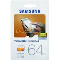Thẻ Nhớ Micro Samsung EVO 64GB SDXC UHS-1 tốc độ 48mbs chính hãng - SamsungEvo64gb
