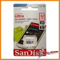 Thẻ nhớ Micro-SD 32G Sandisk Class10 Box - chính hãng