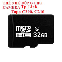 Thẻ nhớ Micro SD 32Gb lắp cho Camera Wifi TP-Link Tapo C200 / C210 Full HD 1080P 360 độ Giám Sát Từ Xa