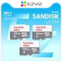 Thẻ Nhớ Micro SD 32Gb64Gb, Class 10, Dành cho Camera EZVIZ--Hàng Chính Hãng--Bảo Hành 24 tháng - SANDISK - Thẻ 32GB