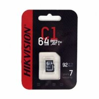 Thẻ Nhớ Micro SD 64G Hikvision C1 - Class 10 - Thẻ Nhớ Dành Cho Điện Thoại  Máy Ảnh  Camera - Hàng Chính Hãng