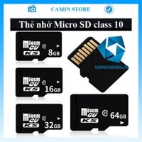 Thẻ nhớ Micro SD class 10 16gb, 32gb, 64gb dùng cho camera, điện thoại, máy ảnh kèm đầu đọc thẻ