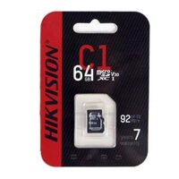 Thẻ Nhớ Micro SD HIKVISION 32GB  64GB, Tốc Độ Đọc 92Mbs, Dùng Cho Tất Cả Các Thiết Bị Hỗ Trợ Thẻ Nhớ Gắn Ngoài - Hàng chính hãng - 64GB