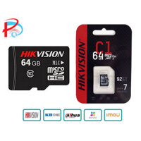 Thẻ Nhớ Micro SD Hikvision 64Gb chuẩn Class 10, Thẻ nhớ camera, Thẻ nhớ điện thoại - hàng chính hãng