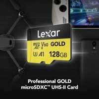 Thẻ nhớ Micro SD Lexar Professional GOLD microSDXC UHS-II Card 128GB