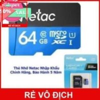 THẺ NHỚ MICRO SD NETAC 32GB - 64GB PHIÊN BẢN QUỐC TẾ