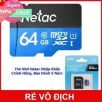 THẺ NHỚ MICRO SD NETAC 32GB - 64GB PHIÊN BẢN QUỐC TẾ