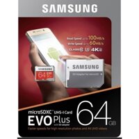 Thẻ nhớ Micro SD Samsung Evo Plus 64gb