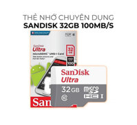 Thẻ Nhớ Micro Sd Sandisk Ultra 32gb Uhs-I 100mb/S Class 10, Thẻ Nhớ Camera, Thẻ Nhớ Điện Thoại - Hàng Chính Hãng