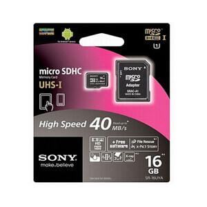 Thẻ nhớ Micro SD Sony 16Gb class 10(kèm Adapter)