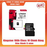 Thẻ nhớ micro SDHC Kingston 16GB Class 10- Hãng phân phối chính thức