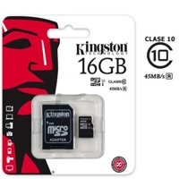 Thẻ Nhớ Micro SDHC Kingston 16GB Class 10 hàng chính hãng bh 60 tháng