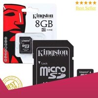 Thẻ Nhớ Micro SDHC Kingston 8GB Kèm Adapter Chính Hãng