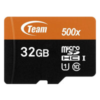 Thẻ Nhớ Micro SDHC Team 32GB 500x Class 10 U1-80MBs Đen Cam - Hàng Chính Hãng