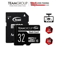 Thẻ nhớ micro SDHC Team Dashcard 32GB upto 100MB/s 500x class 10 U1 + Adapter (chuyên cho camera)