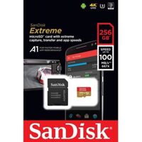 Thẻ nhớ Micro SDXC sandisk extreme A1 256gb U3 4K 100 Mb/s Chính Hãng - 004444