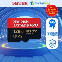 Thẻ nhớ micro SDXC SanDisk Extreme Pro 64GB / 128GB V30, A2, UHS-I, 200MB/s R, 90MB/s W, 4x6 + adaptor chính hãng
