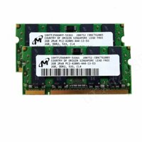 Thẻ Nhớ Micron 4GB 2x 2GB DDR2 533MHz PC2-4200S 2Rx8 200Pin SO-DIMM Cho LAPTOP