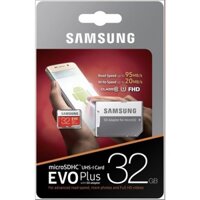 Thẻ nhớ MicroSD 32G SAMSUNG EVO Plus Box Class10 U1 95MB/s Công ty (Kèm SD adapter)