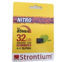 Thẻ Nhớ MicroSD 32Gb Strontium Class 10 Up to 85Mbs - Hàng Chính Hãng