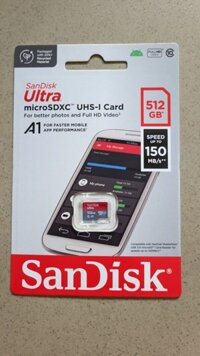 Thẻ nhớ MicroSD 512GB Sandisk Ultra A1 150 MB/s