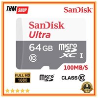 Thẻ nhớ MicroSD 64GB Sandisk Ultra 100MB/s 667x Class10 Tốc độ cao