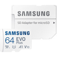 Thẻ Nhớ microSD EVO Plus 64GB (KA), Class 10, U1, 130 MB/s hiệu SAMSUNG; Model: MB-MC64KA/APC - Hàng Chính Hãng