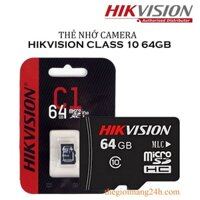 Thẻ Nhớ MicroSD Hikvision C1 V30 64GB - 92Mb/s Box Class10 chuyên dùng cho camera wifi chính hãng