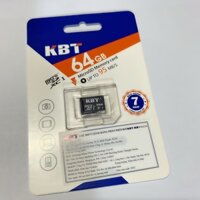 Thẻ Nhớ MicroSD KBT 64GB - 95Mb/S - Box Class10 chính hãng (chuyên camera)