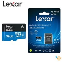 Thẻ Nhớ MicroSD LEXAR 64GB 32GB A1 Class 10 100MB/s Chuyên Cho Camera, Điện Thoại, Máy Ảnh - Bảo Hành Chính Hãng 3 Năm