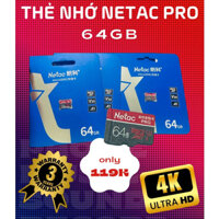 Thẻ nhớ microSD Netac Pro 64GB / 128GB Dùng Điện thoại, Máy Ảnh - Thẻ nhớ tốc độ cao Class 10
