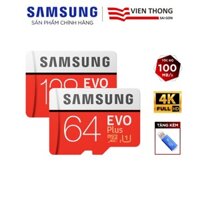 Thẻ nhớ microSD Samsung Evo Plus 32GB / 64GB / 128GB tốc độ upto 100MB/s kèm Adapter (Bảo hành 5 năm) + Đầu đọc thẻ