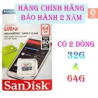 Thẻ Nhớ MicroSD SanDisk 64Gb, 32Gb 100Mb/s Class 10 - Chính hãng