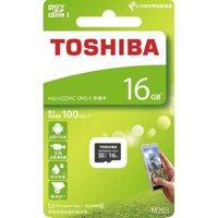 Thẻ Nhớ MicroSD ToShiBa M203 16gb Class 10 100mb/s Chính Hãng - 003296