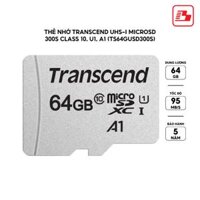 Thẻ nhớ MicroSD Transcend SDXC10 64GB 95MB/s TS64GUSD300S