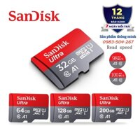 Thẻ nhớ MicroSDHC 16GB 32GB 64 GB SanDisk Ultra Class 10 A1 UHS-I 120M/s - Bảo hành 12 tháng