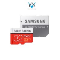 Thẻ nhớ MicroSDHC Samsung Evo+ 32GB U1 80MB/s kèm Adapter (Đỏ) - Không box