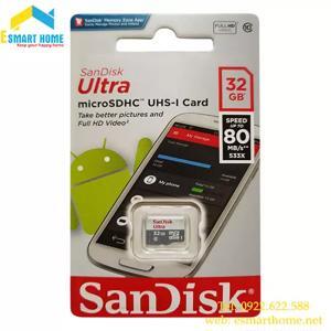 Thẻ nhớ MicroSDHC SanDisk Ultra - 32GB , 80 MB/s