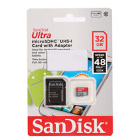 Thẻ nhớ MicroSDHC SanDisk Ultra 32GB Class 10 80MB/s