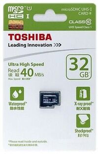 Thẻ nhớ MICROSDHC TOSHIBA 32GB CLASS 10 UHS-I 40MB/S