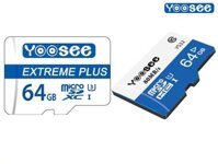 Thẻ nhớ microSDHC Yoosee Pro Plus 64GB A1 U3 4K R95MBs W45MBs Đỏ - chuyên camera và điện thoại - Hàng nhập khẩu