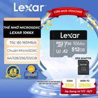 Thẻ nhớ microSDXC 64GB/ 128GB/ 256GB/ 512GB Lexar 1066x UHS-I A2, video 4K, đọc 160Mb/s, ghi 120Mb/s