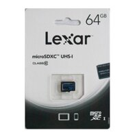 Thẻ nhớ MicroSDXC Lexar 64GB Class 10 U1 100MB/s (Đen)