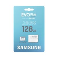 Thẻ nhớ MicroSDXC Samsung Evo Plus 128GB tốc độ đọc 160MB/s ghi 60MB/s U3 4K A2 - Kèm Adapter (trắng)