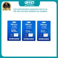 Thẻ nhớ MicroSDXC Samsung Pro Plus 128GB / 256GB / 512GB tốc độ ghi 120MB/s đọc 160MB/s U3 A2 V30 kèm adapter - box Hoa