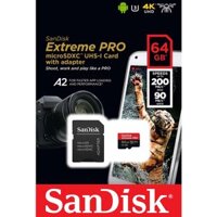 Thẻ Nhớ MicroSDXC SanDisk Extreme Pro V30 A2 128GB 200MB/s SDSQXCD-128G-GN6MA