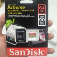 Thẻ Nhớ MicroSDXC SanDisk Extreme 64GB 600x U3 4K tốc độ đọc 90MB/s ghi 40MB/s (Vàng) Nhất Tín Computer
