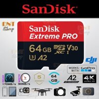 Thẻ nhớ MicroSDXC SanDisk Extreme PRO A2 - 64GB V30 U3 Class 10 UHS-I 170MB/s (SDSQXCY-064G-GN6MA)