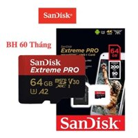 Thẻ Nhớ MicroSDXC SanDisk Extreme Pro V30 A2 64GB 200MB/s SDSQXCU-064G-GN6MA - Chính Hãng