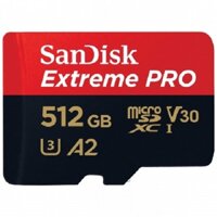 Thẻ Nhớ MicroSDXC SanDisk Extreme Pro V30 A2 512GB 200MBs SDSQXCD-512G New 2022 - Hang Nhâp Khâu